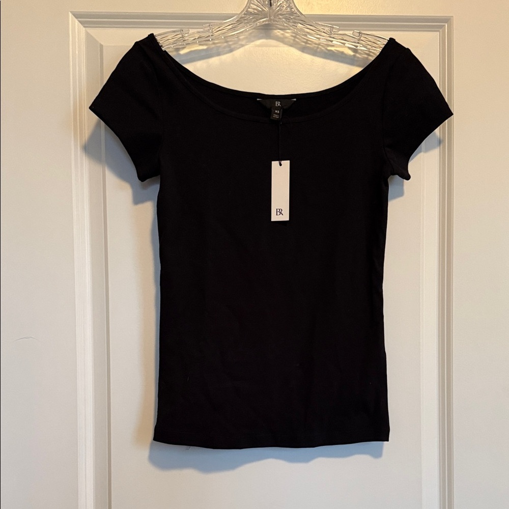 NWT Banana Republic Women's Classic Black Tee Sz XS